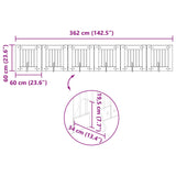 Foldable Dog Gate with Stands 6 pcs Artisan Oak 362 cm - Extra Image