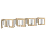 Foldable Dog Gate with Stands 8 pcs Sonoma Oak 60 cm