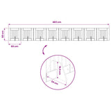 Foldable Dog Gate with Stands 8 pcs Sonoma Oak 60 cm