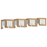 Foldable Dog Gate with Stands 8 pcs Artisan Oak 60 cm