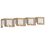 Foldable Dog Gate with Stands 8 pcs Artisan Oak 60 cm