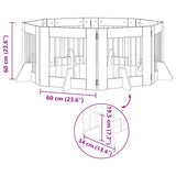 Foldable Dog Gate with Stands 8 pcs Artisan Oak 60 cm