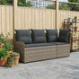 2 pcs Garden Armrest Sofa with Corner Sofa PE Rattan