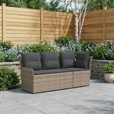 Garden Armrest Sofa with Corner Sofa 2 Piece Grey and Dark Grey - Side View