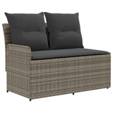 Garden Armrest Sofa with Corner Sofa 2 Piece Grey and Dark Grey - 45-Degree Angle