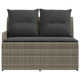 Garden Armrest Sofa with Corner Sofa 2 Piece Grey and Dark Grey - Close-Up Angle