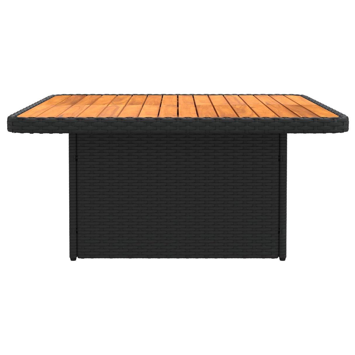 Garden Armrest Sofa with Liftup Table 2 Piece Black PE Rattan
