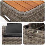 Garden Armrest Sofa with Liftup Table 2 Piece PE Rattan - Extra Image