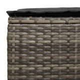 Garden Footstool 2 Piece Grey and Dark Grey 38 x 38 x 45 cm