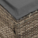Garden Footstool 2 Piece Grey and Dark Grey 38 x 38 x 45 cm - Low Angle