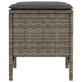 Garden Footstool 2 Piece Grey and Dark Grey 38 x 38 x 45 cm