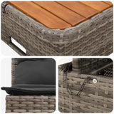 2 Piece Garden middle sofa with lift-up table Poly Rattan - Extra Image