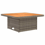 2 Piece Garden middle sofa with lift-up table Poly Rattan - 45-Degree Angle