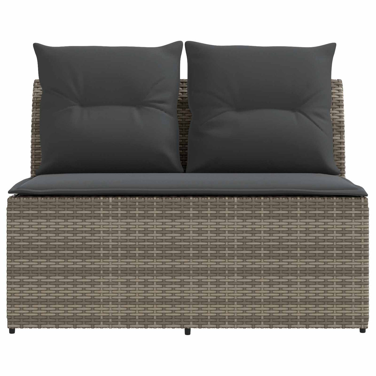 2 Piece Garden middle sofa with lift-up table Poly Rattan