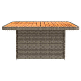 2 Piece Garden middle sofa with lift-up table Poly Rattan - Close-Up Angle