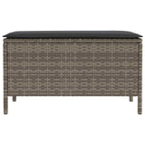 Garden Footstool Grey and Dark Grey 80 x 38 x 45 cm PE Rattan