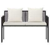 Outdoor Benches 2 -Seater 116 x 56 x 75 cm Poly Rattan