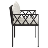 Outdoor Benches 2 -Seater 116 x 56 x 75 cm Poly Rattan