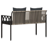 Outdoor Benches 2 -Seater 116 x 56 x 75 cm Poly Rattan