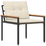 Outdoor Furniture Set 3 pcs Cream White Poly Rattan - Top-Down View