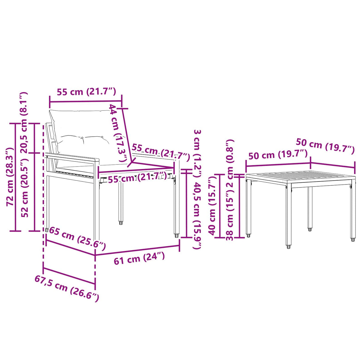 Outdoor Furniture Set 3 pcs Cream White Poly Rattan