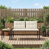 Outdoor Bench 2 -Seater 116 x 67.5 x 72 cm Poly Rattan - Side View