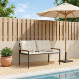 Outdoor Bench 2 -Seater 116 x 67.5 x 72 cm Poly Rattan