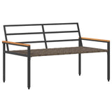 Outdoor Bench 2 -Seater 116 x 67.5 x 72 cm Poly Rattan - Top-Down View