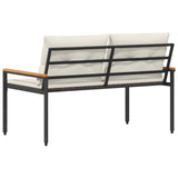 Outdoor Bench 2 -Seater 116 x 67.5 x 72 cm Poly Rattan