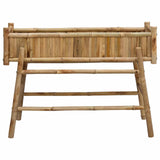 Garden Planter with Holder Natural 100 x 38 x 74 cm Bamboo - Top-Down View
