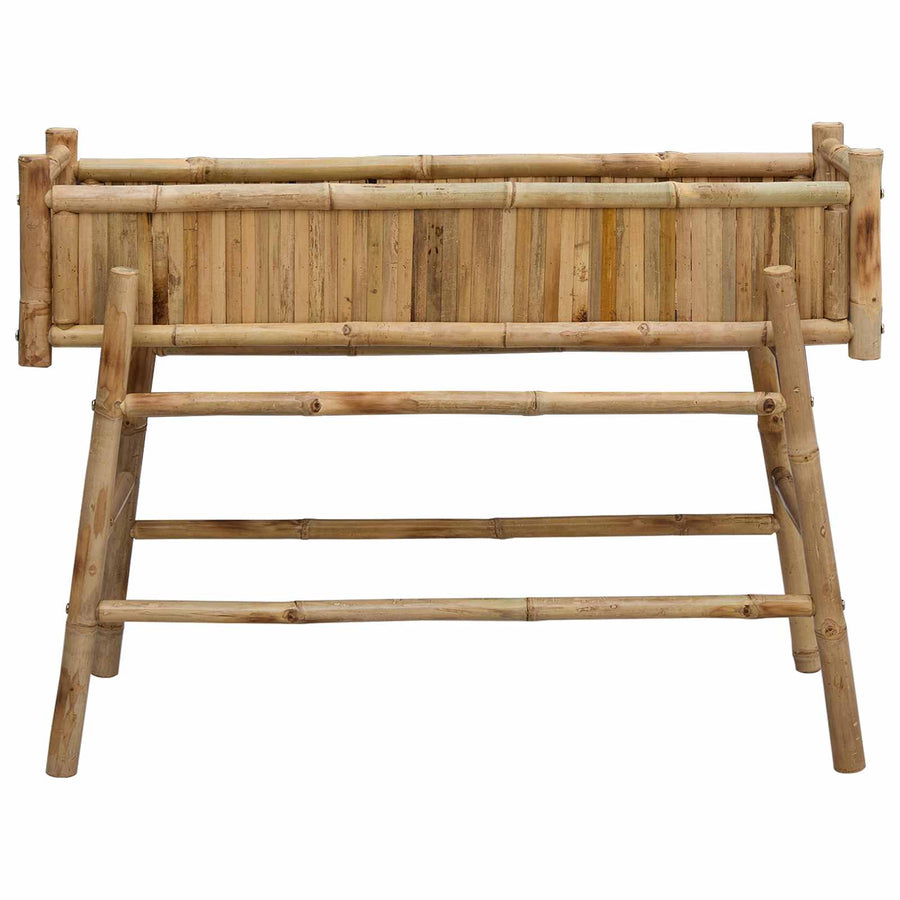 Garden Planter With Holder Natural 100 x 38 x 74 cm Bamboo