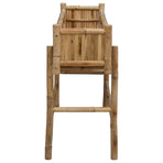 Garden Planter With Holder Natural 100 x 38 x 74 cm Bamboo