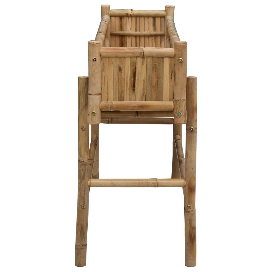 Garden Planter With Holder Natural 100 x 38 x 74 cm Bamboo