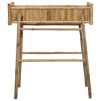 Garden Planter With Holder Natural 100 x 38 x 114 cm Bamboo