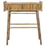 Garden Planter with Holder Natural 100 x 38 x 114 cm Bamboo - Top-Down View