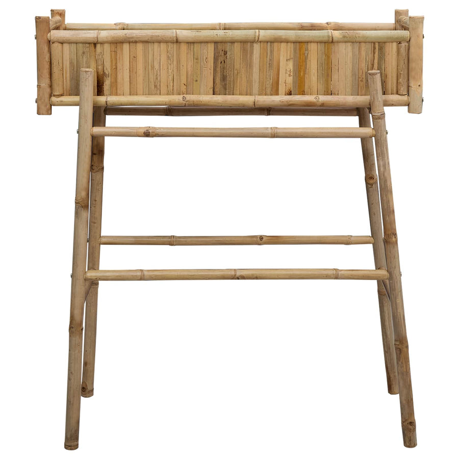 Garden Planter With Holder Natural 100 x 38 x 114 cm Bamboo
