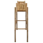 Garden Planter With Holder Natural 100 x 38 x 114 cm Bamboo