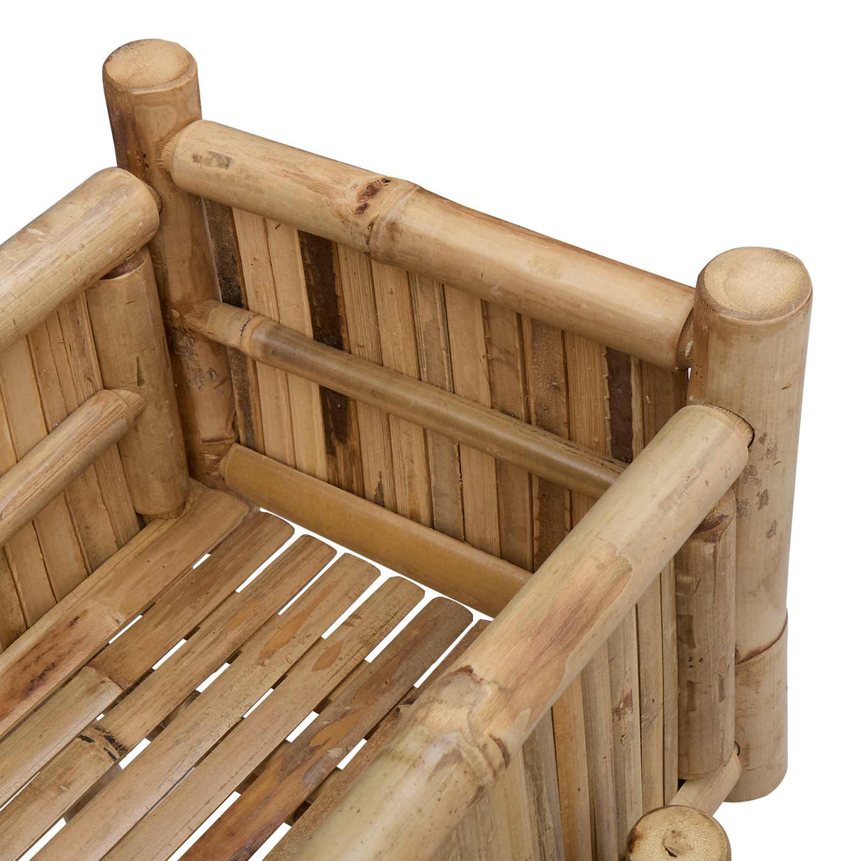 Garden Planter with Holder Natural 50 x 38 x 74 cm Bamboo