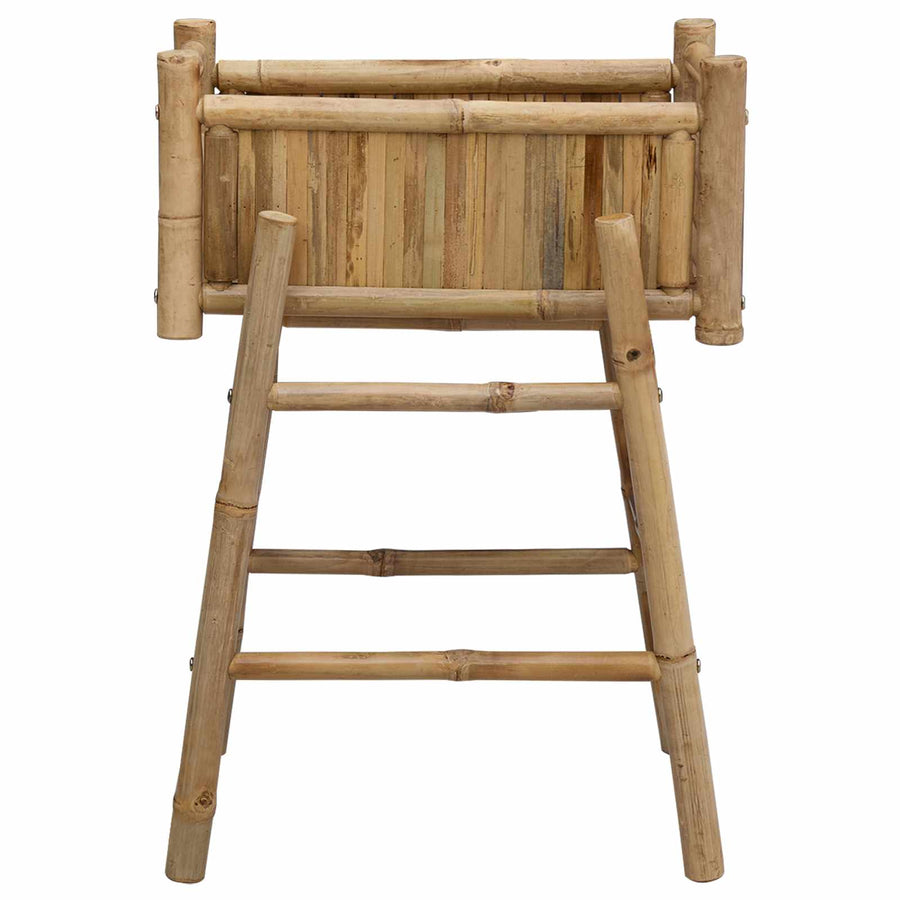 Garden Planter With Holder Natural 50 x 38 x 74 cm Bamboo