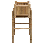 Garden Planter With Holder Natural 50 x 38 x 74 cm Bamboo