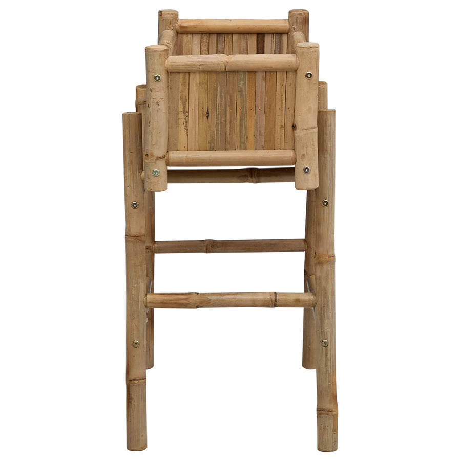 Garden Planter With Holder Natural 50 x 38 x 74 cm Bamboo