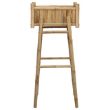 Garden Planter with Holder Natural 50 x 38 x 114 cm Bamboo - Top-Down View