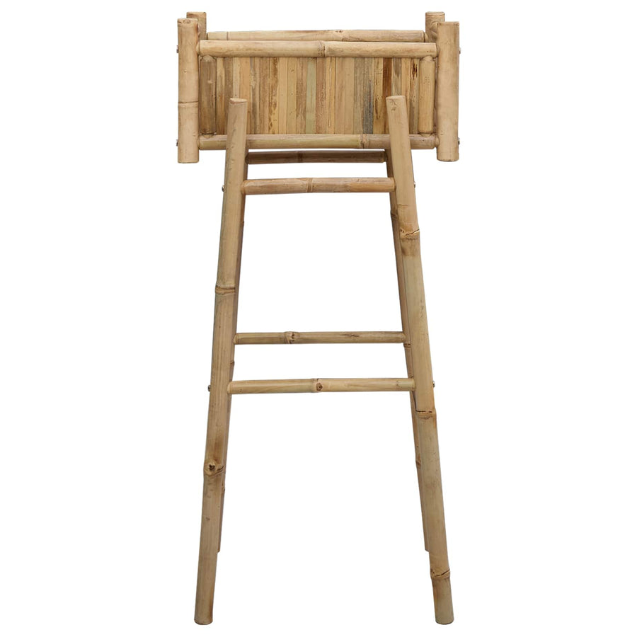 Garden Planter With Holder Natural 50 x 38 x 114 cm Bamboo