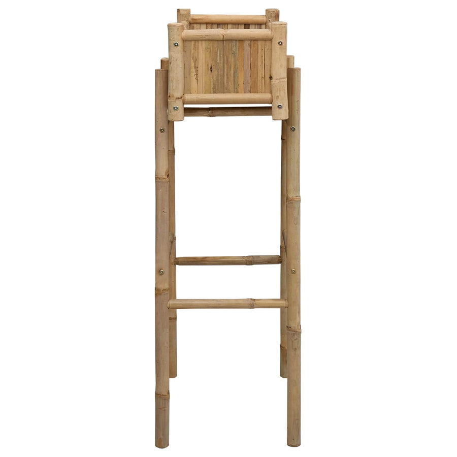 Garden Planter With Holder Natural 50 x 38 x 114 cm Bamboo