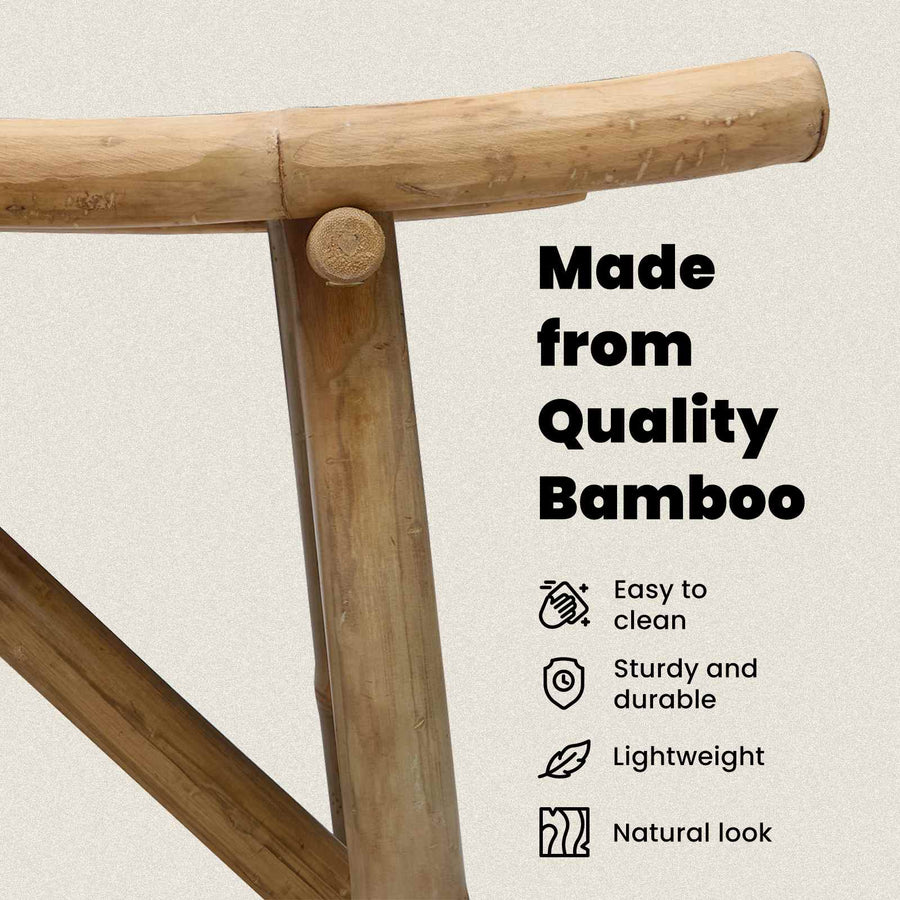 Garden Bench 110 x 45 x 50 cm Bamboo Natural Rectangular