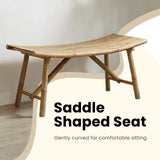 Garden Bench Natural 110 x 45 x 50 cm Bamboo
