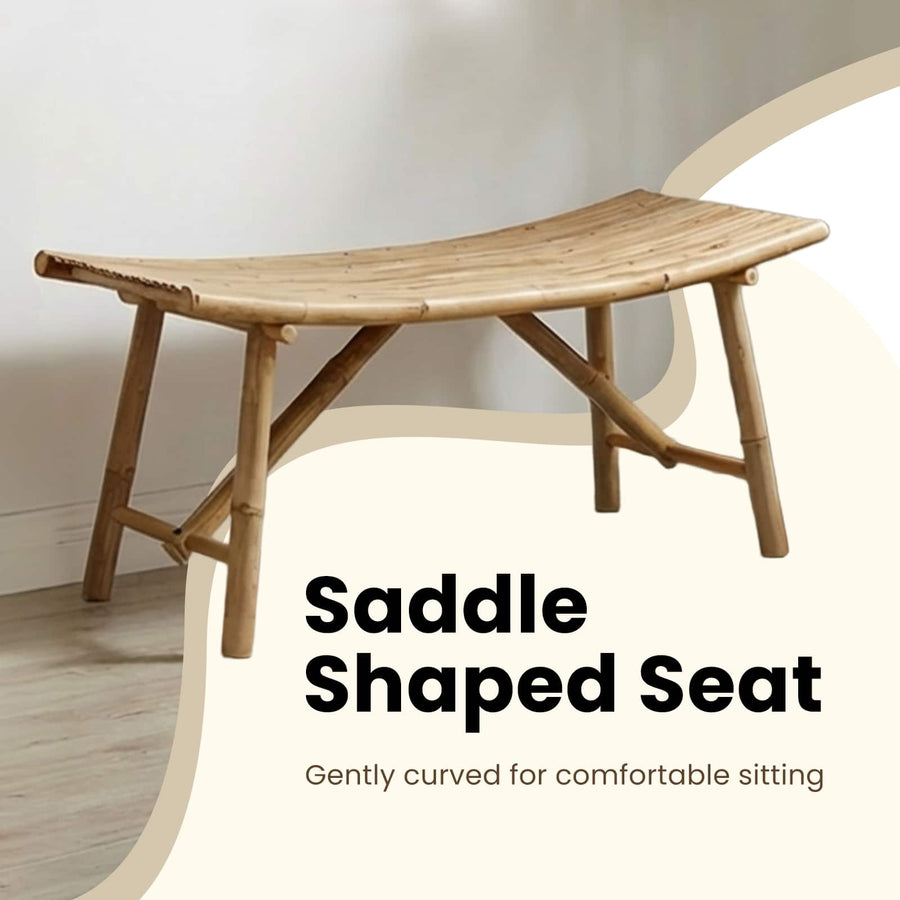 Garden Bench 110 x 45 x 50 cm Bamboo Natural Rectangular