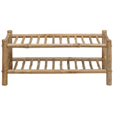 Shoe Rack with Shelf Natural 68 x 28 x 30 cm Bamboo - Top-Down View