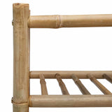 Shoe Rack with Shelf Natural 68 x 28 x 63 cm Bamboo - Close-Up Angle