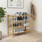 Shoe Rack 68 x 28 x 63 cm Bamboo Natural